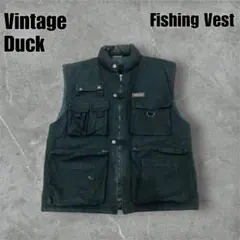 USA古着ヴィンテージダックフィッシングベストMOSSカラー