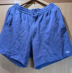 アディダス　紫色 ウエストゴム ショートパンツ