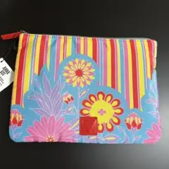 ANNA SUI アナスイ　フラワーストライプ ポーチ　小物入れのサムネイル
