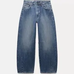 ZARA ザラ　TRFバギーバルーン ミッドライズ デニムパンツ　34