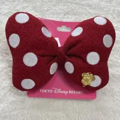 ディズニー ミニーヘアゴム大 ヘアポニー リボン