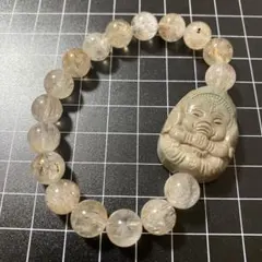 最終値下げ‼️アラシャンガネーシャ様と黒金スーパーセブン天然石ブレスレットのサムネイル