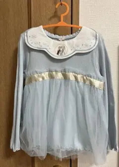 Frozen アナとエルサ 水色 チュール　長袖チュニック風トップス