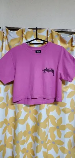 Stussy クロップドTシャツ ピンク Cropped Top Teeのサムネイル
