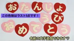 お誕生日おめでとう　文字　壁面