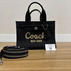 COACH キャンバストートバッグ ブラック