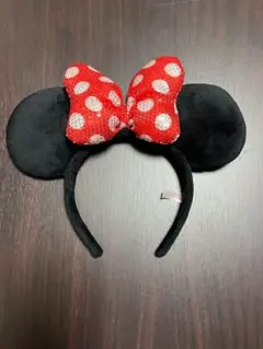 ミニーカチューシャ　リボンスパンコール