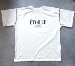 【美品】グレイル GRL Tシャツ BIGTシャツ ホワイト ロゴ入り 半袖