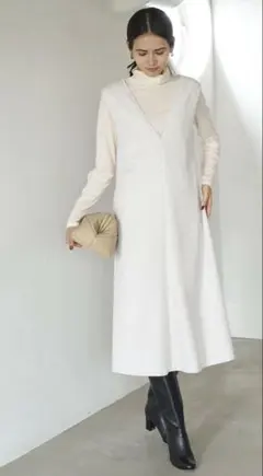 【美品】アンフィーロ　ツイードジャンスカ　ワンピース