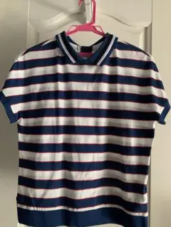 直営店購入LACOSTE ストライプ 半袖ポロシャツ 36