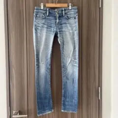 レディース ダメージデニム ライトブルーのサムネイル