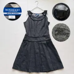 BURBERRY BLUE LABEL カシミヤ ジャンパースカート グレー