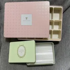 空き缶 LADURÉE ラデュレ 緑 ＆ 東京會舘 ピンクのサムネイル