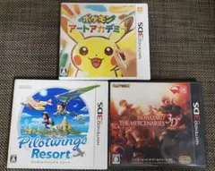 3DSソフト3点まとめ売り ポケモンアートアカデミー他のサムネイル