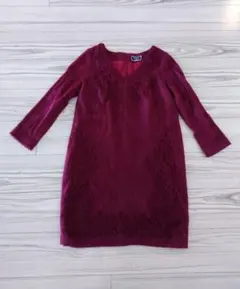 グレースコンチネンタル Diagram ワンピース 刺繍 ワインレッド