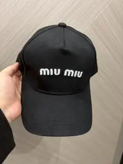 新品未使用 miu miu キャップ ブラック