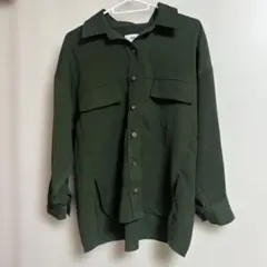 ダークグリーン 長袖シャツ
