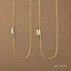 クリームドット アルファベット イニシャル ネックレスのサムネイル