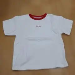 coen Tシャツ 130 ホワイト/レッド