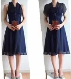 ru LUXURY ネイビードレス 2way 結婚式 謝恩会