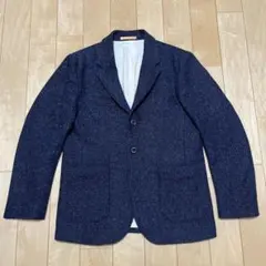 MSPC also インディゴ ツイード 三つボタン　ジャケット　秋冬向け