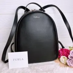 極美品☆FURLAフルラ リュック バックパック レザー ブラック