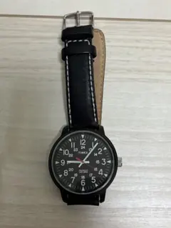 TIMEX Indiglo WR50Mクォーツ腕時計 革ベルトのサムネイル
