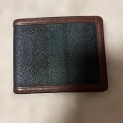 ポロラルフローレン　折り財布　PVCレザー　チェック柄　グリーン　ブラウンのサムネイル