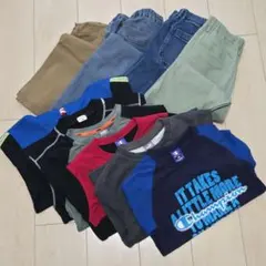 キッズ 140 男の子 まとめ売り 長袖トップス 長ズボン 合計10点