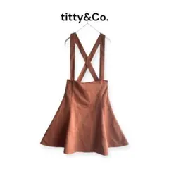 【ティティアンドコー】titty&Co. サロペット スエード風 size S