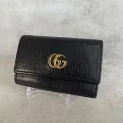 ✨美品✨ グッチ GGマーモント 6連キーケース レザー 本革 ブラック