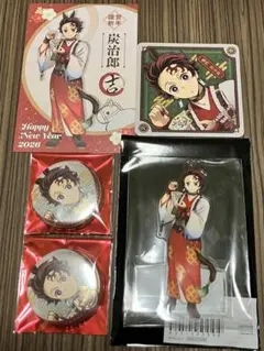 鬼滅の刃 丑年 竈門炭治郎 アクスタ ポスカ コースター 缶バッジセット