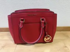 MICHAEL KORS レッド ハンドバッグ(ショルダー紐付き)