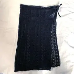 【美品】MEDE19F フェリシモ レースラップスカート 巻きスカート ブラックのサムネイル