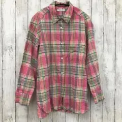 【 Simplicite 】シンプリシテェ マドラスチェッククリンクルシャツ
