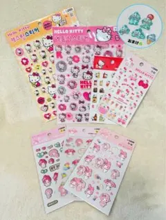 <韓国限定>韓国ダイソーサンリオ ハローキティ マイメロ シール7点セット
