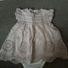 rainbow❥様専用　petit main ピンク刺繍ワンピース 80