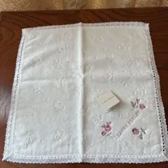 ローラアシュレイ　レースタオルハンカチ