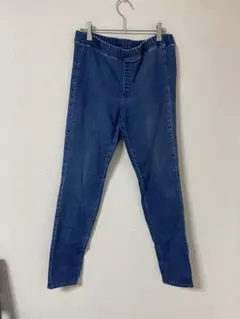 ダークブルー スキニー デニムパンツ M ズボン ストレッチ レギンス レディー