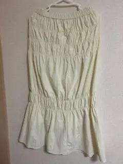 LOWRYSFARM ティアードスカートホワイト