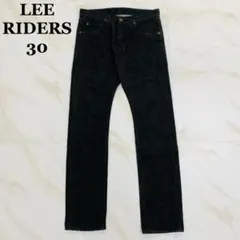 Lee RIDERS ストレートジーンズ ブラックデニム 日本製 牛革ラベル 