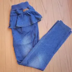 プティマイン　フリル　デニムパンツ　120