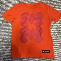 adidas オレンジ Tシャツ グラフィックプリント