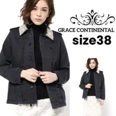 GRACE CONTINENTAL 襟ぐり ビジュー ジャケット