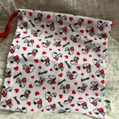 スヌーピー タウン　巾着　ハート
