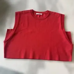 美品SLY クロップド ノースリーブ ニット レッドのサムネイル