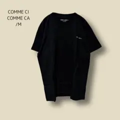 3262　【COMME CI COMME CA】　Tシャツ　黒　ロゴ刺繍　Mのサムネイル