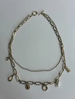 チャーム付き2連ネックレス　LEPSIM