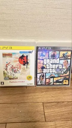 【ps3】 グランドセフトオート5 大神 絶景版 HDリマスター 2点セット