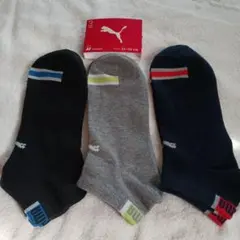 ①プーマ スニーカーソックス ３足セット 24~26 PUMA